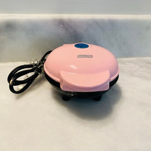 Dash Non-Stick Easy To Clean Mini Waffle Maker Pink Black Small - Picture 6 of 6